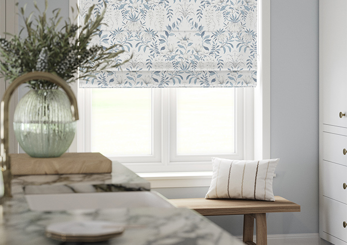 Laura Ashley Parterre, Off White/Seaspray - Roman Blind - Image 5